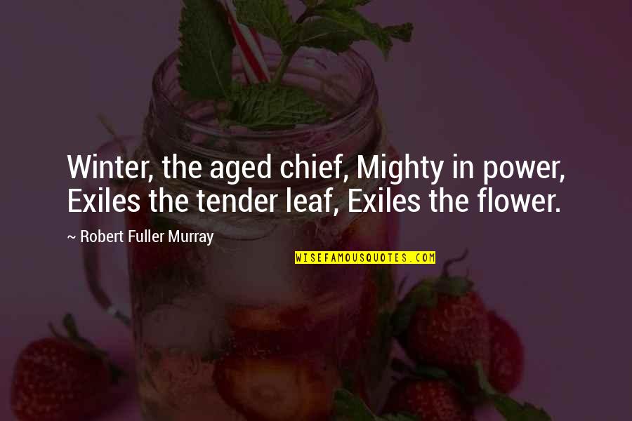 Leafs Quotes By Robert Fuller Murray: Winter, the aged chief, Mighty in power, Exiles