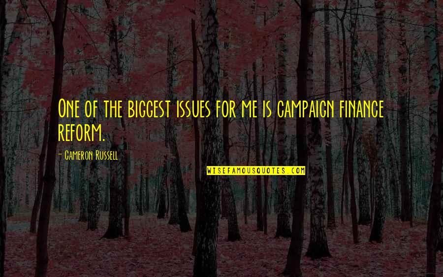 League Sunday At Ruxin Quotes By Cameron Russell: One of the biggest issues for me is League Sunday At Ruxin Quotes By Cameron Russell: One of the biggest issues for me is