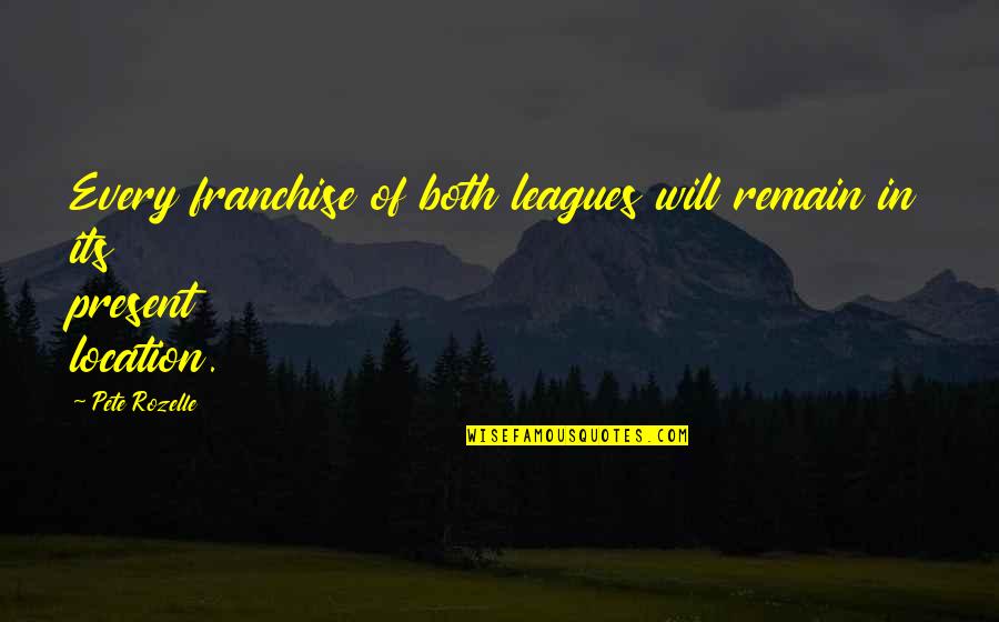 Leagues Quotes By Pete Rozelle: Every franchise of both leagues will remain in