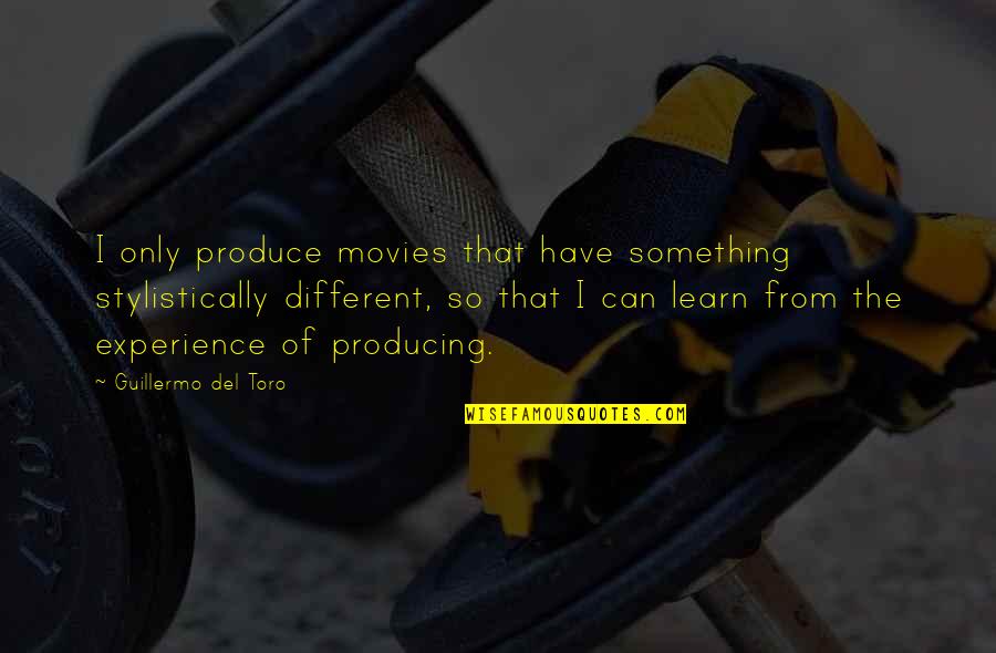 Learn From Experience Quotes By Guillermo Del Toro: I only produce movies that have something stylistically