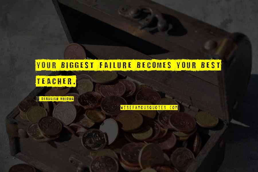 Learn From Failure Quotes By Debasish Mridha: Your biggest failure becomes your best teacher.
