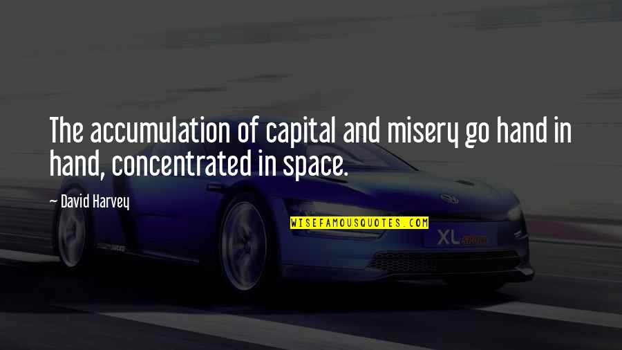 Learn More From Failure Than Success Quote Quotes By David Harvey: The accumulation of capital and misery go hand