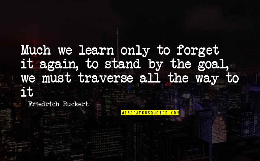 Learn To Stand On Your Own Quotes By Friedrich Ruckert: Much we learn only to forget it again, Learn To Stand On Your Own Quotes By Friedrich Ruckert: Much we learn only to forget it again,