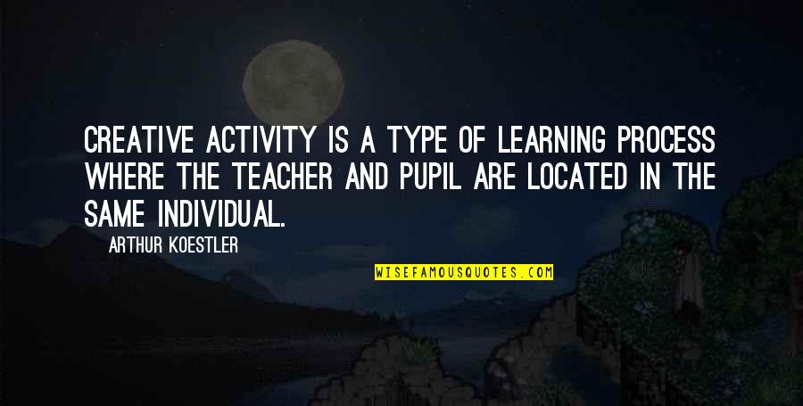 Learning And Creativity Quotes By Arthur Koestler: Creative activity is a type of learning process
