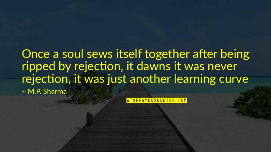 Learning Curve Quotes By M.P. Sharma: Once a soul sews itself together after being