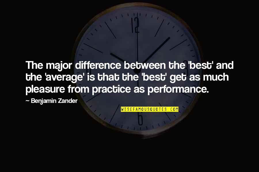 Learning From The Best Quotes By Benjamin Zander: The major difference between the 'best' and the