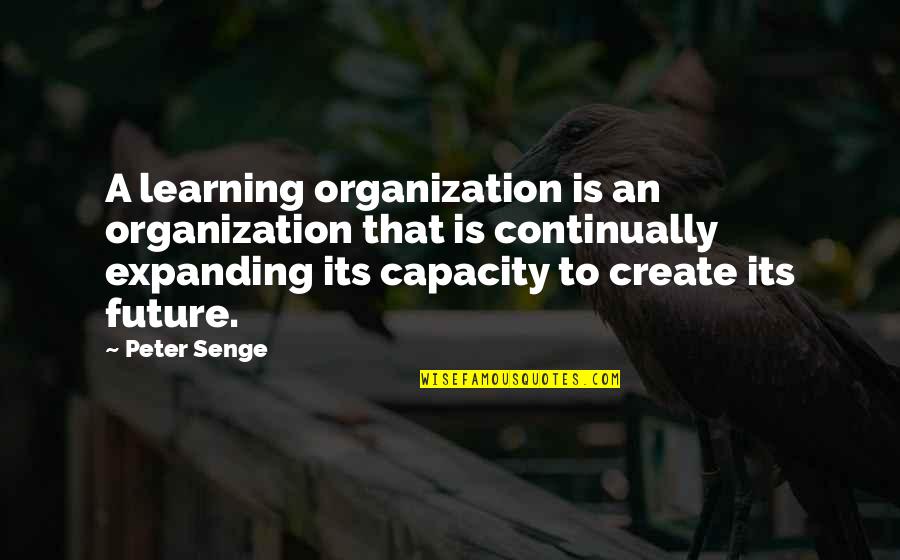 Learning Organization Quotes By Peter Senge: A learning organization is an organization that is