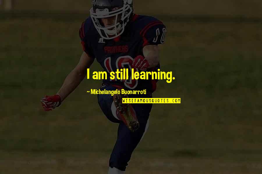 Learning To Be Still Quotes By Michelangelo Buonarroti: I am still learning.