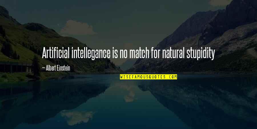 Learning To Fly Quotes By Albert Einstein: Artificial intellegance is no match for natural stupidity