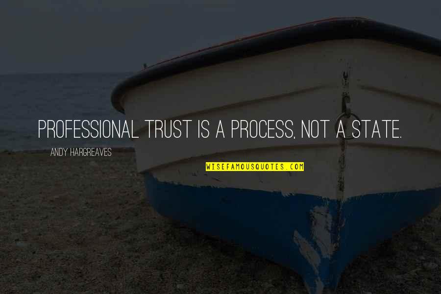 Learning To Trust Quotes By Andy Hargreaves: Professional trust is a process, not a state.
