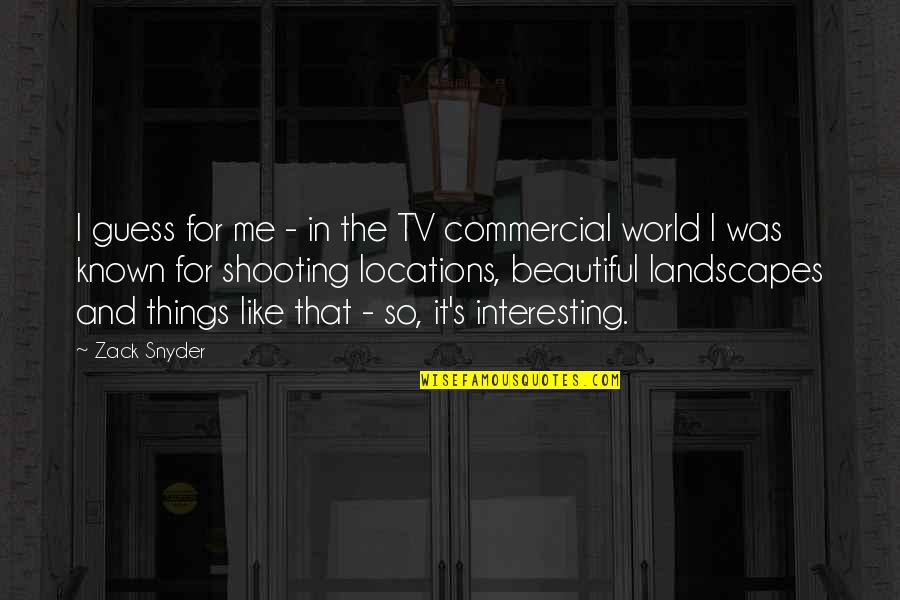 Leas Stock Quote Quotes By Zack Snyder: I guess for me - in the TV