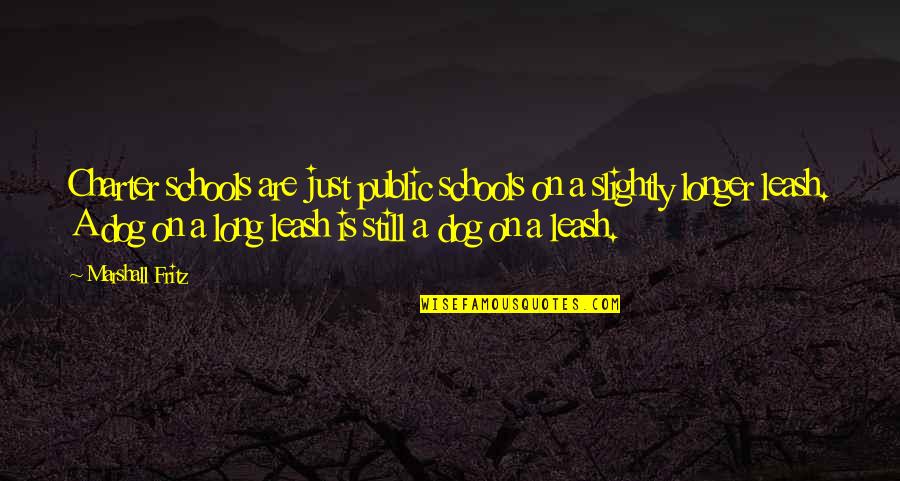 Leash Dog Quotes By Marshall Fritz: Charter schools are just public schools on a