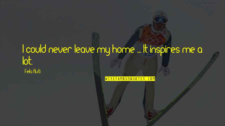 Leave Home Quotes By Fela Kuti: I could never leave my home ... It