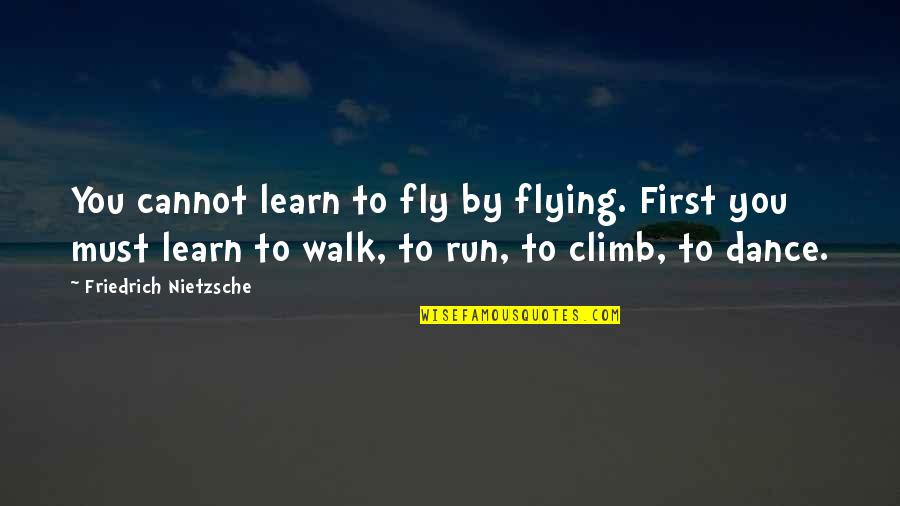 Leaves And Sunlight Quotes By Friedrich Nietzsche: You cannot learn to fly by flying. First Leaves And Sunlight Quotes By Friedrich Nietzsche: You cannot learn to fly by flying. First