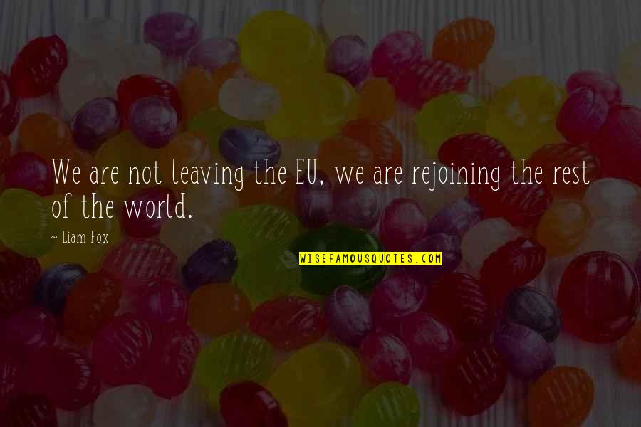 Leaving This World Quotes By Liam Fox: We are not leaving the EU, we are