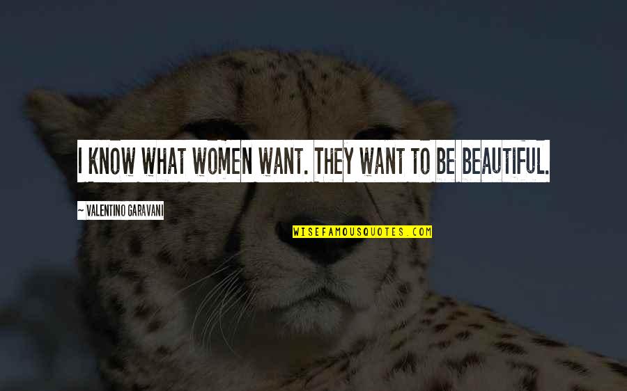 Leaving Your Man Quotes By Valentino Garavani: I know what women want. They want to