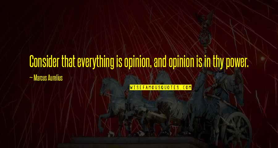 Lebanon Beauty Quotes By Marcus Aurelius: Consider that everything is opinion, and opinion is