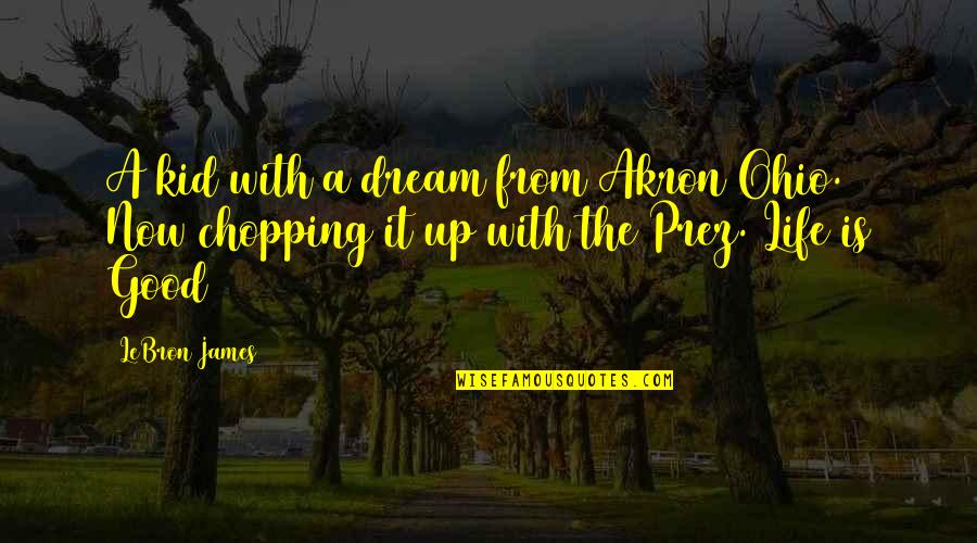 Lebron James Akron Quotes By LeBron James: A kid with a dream from Akron Ohio.