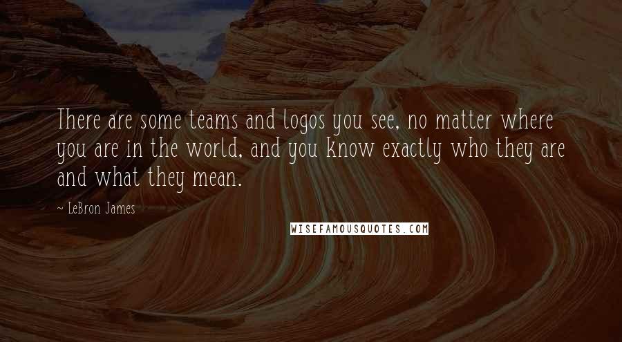 LeBron James quotes: There are some teams and logos you see, no matter where you are in the world, and you know exactly who they are and what they mean.