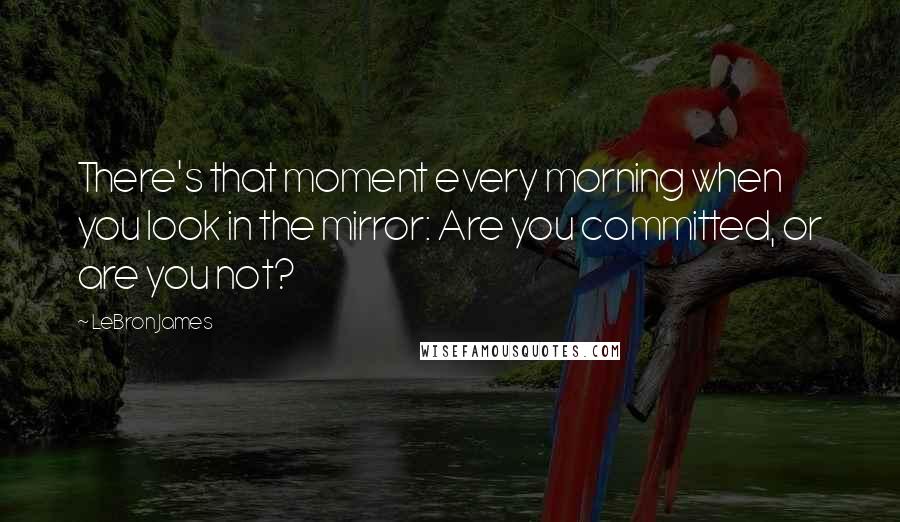 LeBron James quotes: There's that moment every morning when you look in the mirror: Are you committed, or are you not?