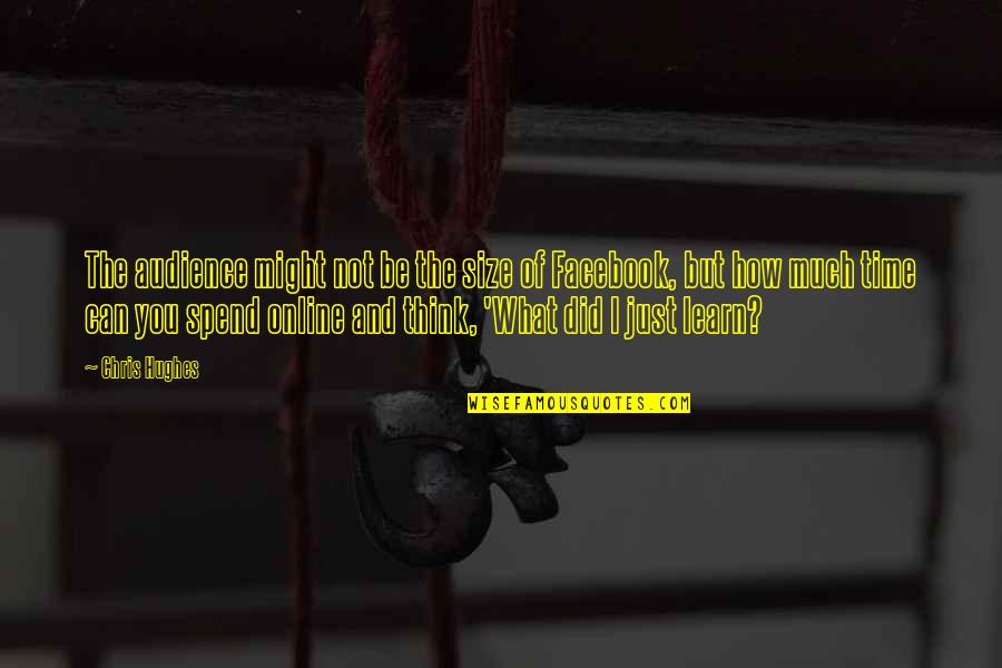 Ledgard Wharf Quotes By Chris Hughes: The audience might not be the size of