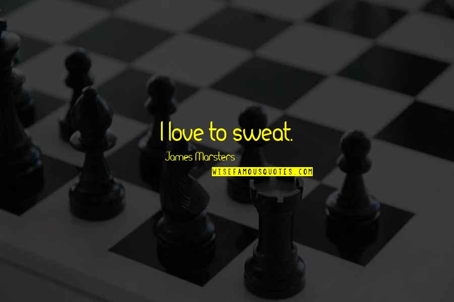 Ledisi High Quotes By James Marsters: I love to sweat.