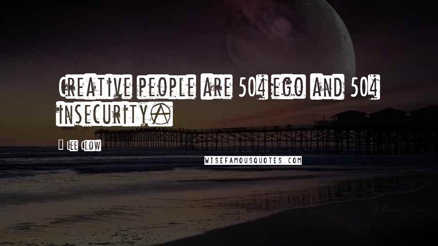 Lee Clow quotes: Creative people are 50% ego and 50% insecurity.