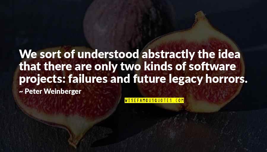 Leedham Stereoviews Quotes By Peter Weinberger: We sort of understood abstractly the idea that Leedham Stereoviews Quotes By Peter Weinberger: We sort of understood abstractly the idea that