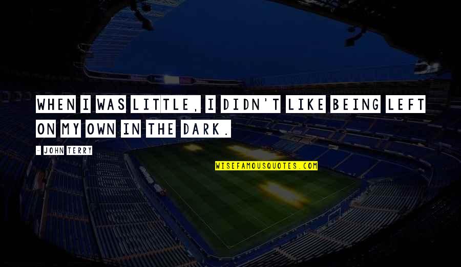 Left In The Dark Quotes By John Terry: When I was little, I didn't like being