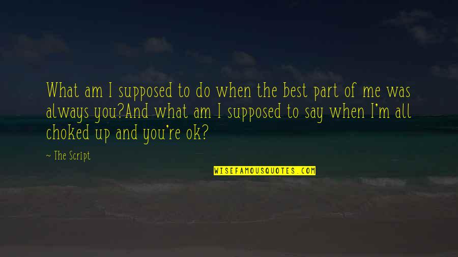 Left Me Alone Quotes By The Script: What am I supposed to do when the