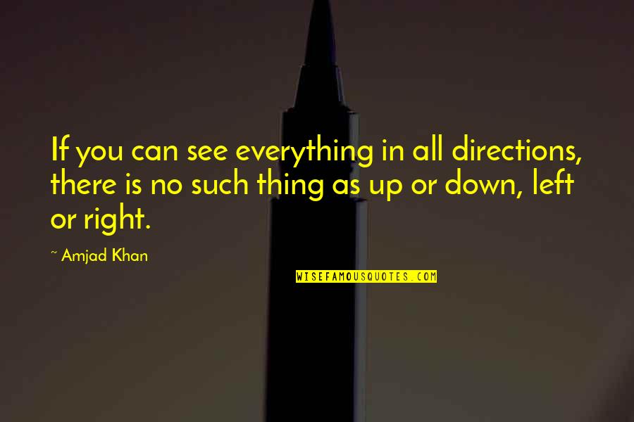 Left Or Right Quotes By Amjad Khan: If you can see everything in all directions,