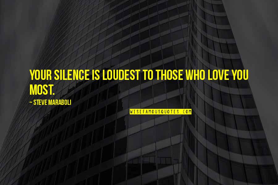Leftenant Parker Quotes By Steve Maraboli: Your silence is loudest to those who love