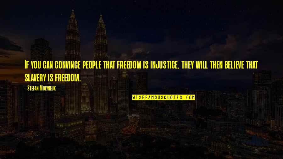 Leftists Quotes By Stefan Molyneux: If you can convince people that freedom is