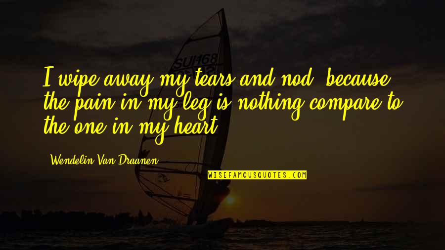 Leg Pain Quotes By Wendelin Van Draanen: I wipe away my tears and nod, because