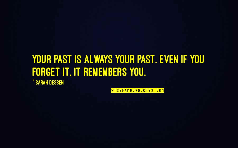 Legal Malpractice Quotes By Sarah Dessen: Your past is always your past. Even if