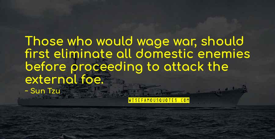 Legal Positivism Quotes By Sun Tzu: Those who would wage war, should first eliminate