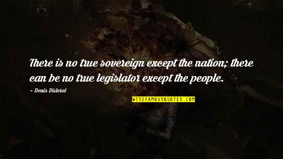 Legislator Quotes By Denis Diderot: There is no true sovereign except the nation;