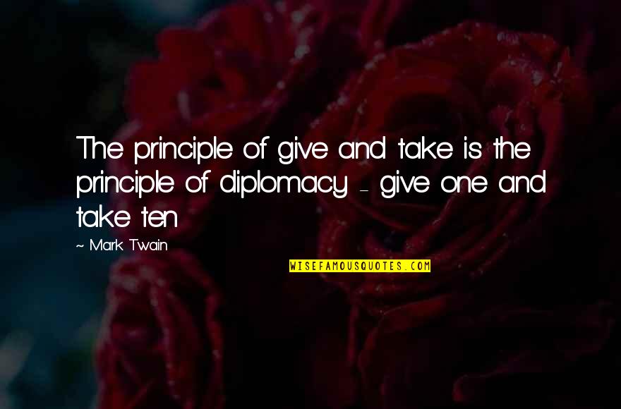 Legitimation Crisis Quotes By Mark Twain: The principle of give and take is the