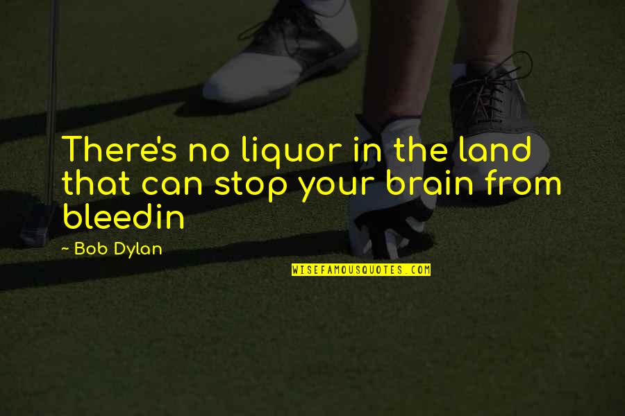 Lego Bricks Quotes By Bob Dylan: There's no liquor in the land that can