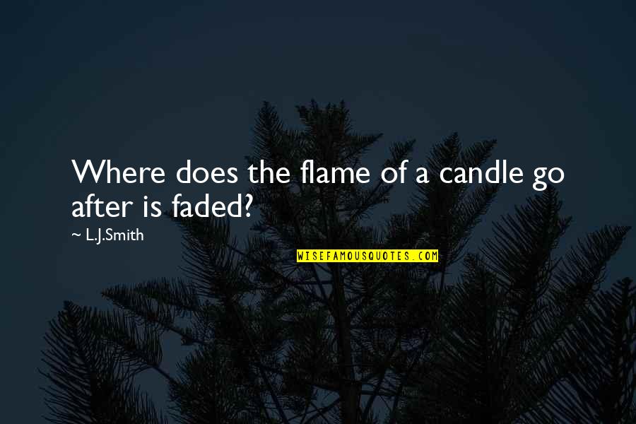 Lehlohonolo Scott Quotes By L.J.Smith: Where does the flame of a candle go