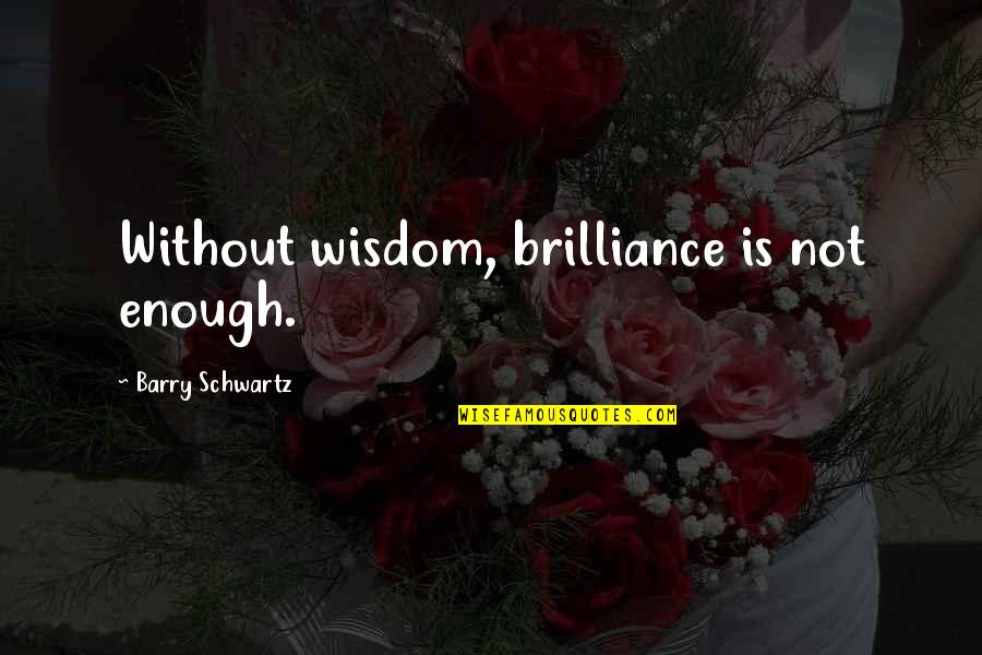 Lehrfeld Todd Quotes By Barry Schwartz: Without wisdom, brilliance is not enough. Lehrfeld Todd Quotes By Barry Schwartz: Without wisdom, brilliance is not enough.