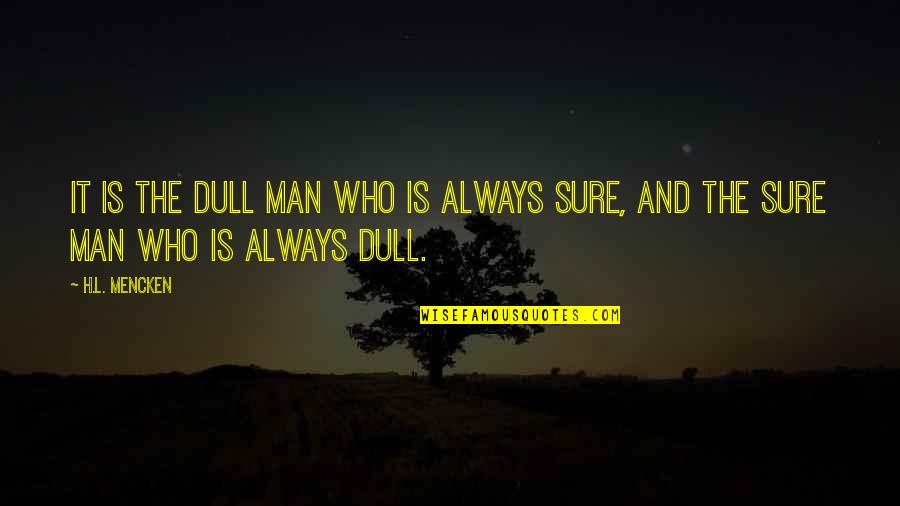 Leiamoon Quotes By H.L. Mencken: It is the dull man who is always