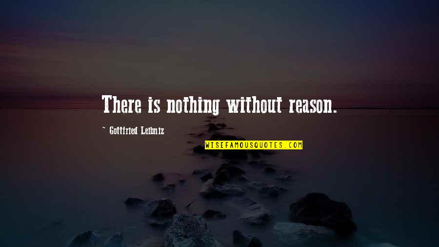 Leibniz Quotes By Gottfried Leibniz: There is nothing without reason.