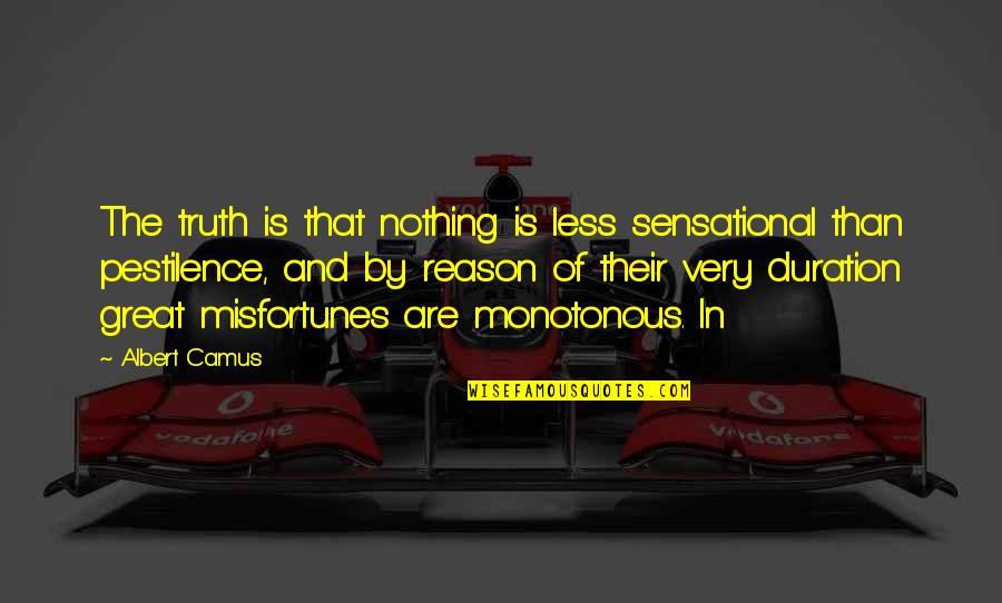 Leidig Brandenburg Quotes By Albert Camus: The truth is that nothing is less sensational