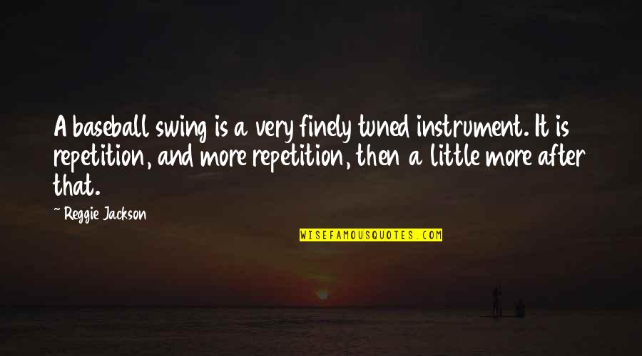 Leidys Marzo Quotes By Reggie Jackson: A baseball swing is a very finely tuned Leidys Marzo Quotes By Reggie Jackson: A baseball swing is a very finely tuned