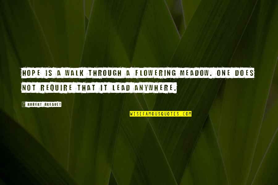 Leifer Malka Quotes By Robert Breault: Hope is a walk through a flowering meadow. Leifer Malka Quotes By Robert Breault: Hope is a walk through a flowering meadow.