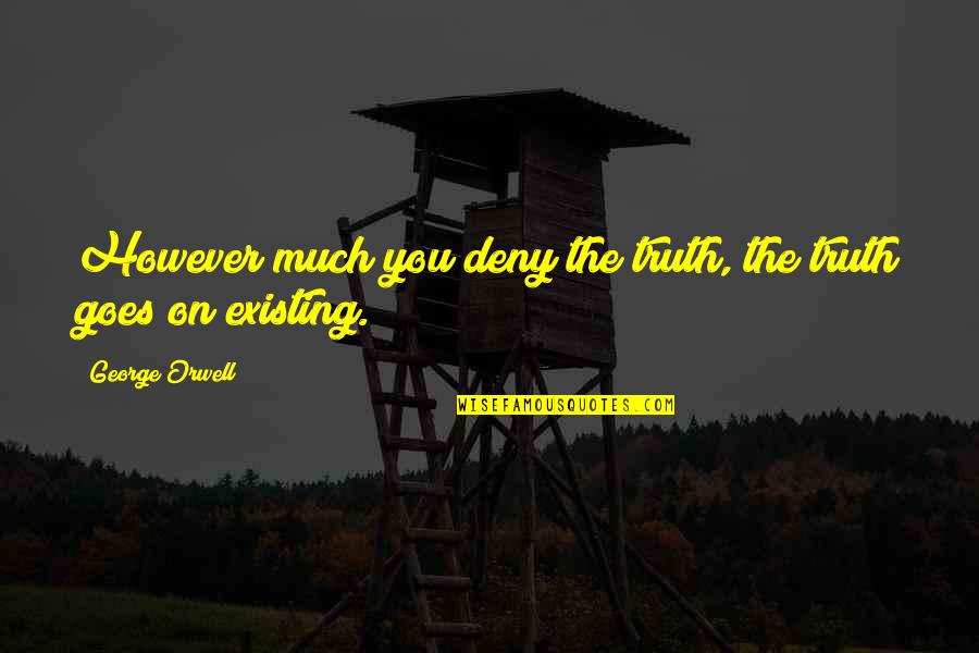 Leigh Anne Tuohy Inspirational Quotes By George Orwell: However much you deny the truth, the truth