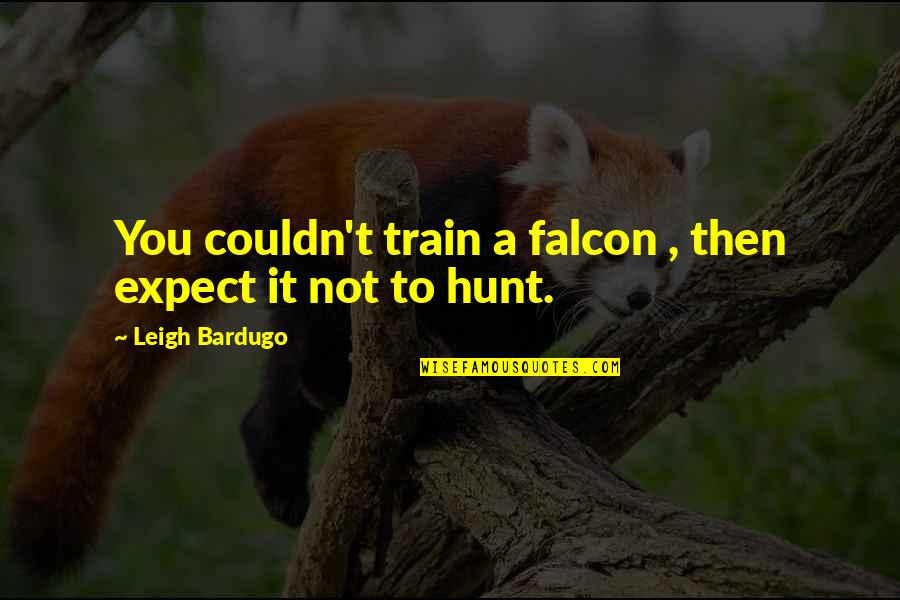 Leigh Bardugo Quotes By Leigh Bardugo: You couldn't train a falcon , then expect Leigh Bardugo Quotes By Leigh Bardugo: You couldn't train a falcon , then expect