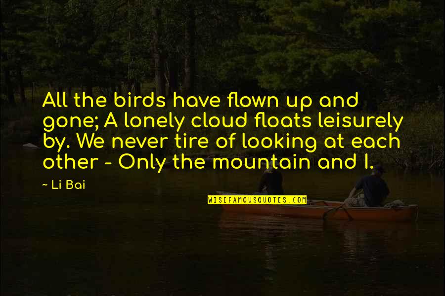 Leisurely Quotes By Li Bai: All the birds have flown up and gone;