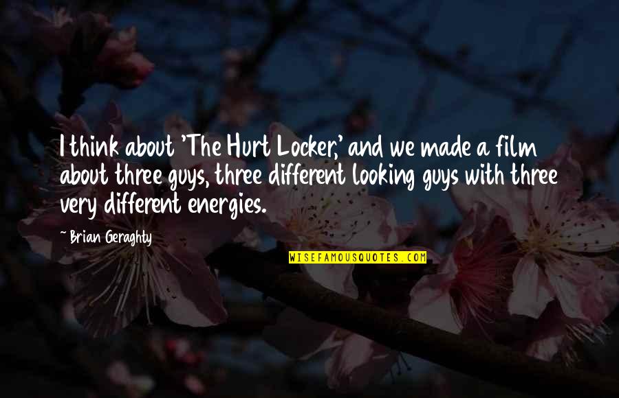 Leland Stottlemeyer Quotes By Brian Geraghty: I think about 'The Hurt Locker,' and we Leland Stottlemeyer Quotes By Brian Geraghty: I think about 'The Hurt Locker,' and we